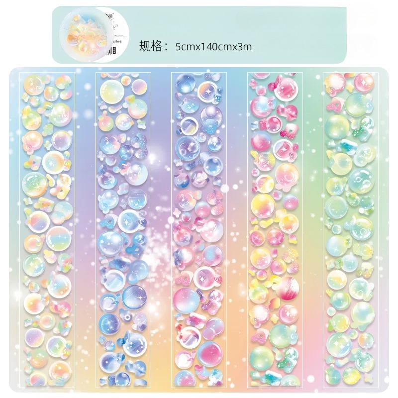 Vintage Bubble Tape Stickers Decorative Stick Labels Scrapbooking Accessories Planner Handmade Junk Journal Suppliesjavascript: