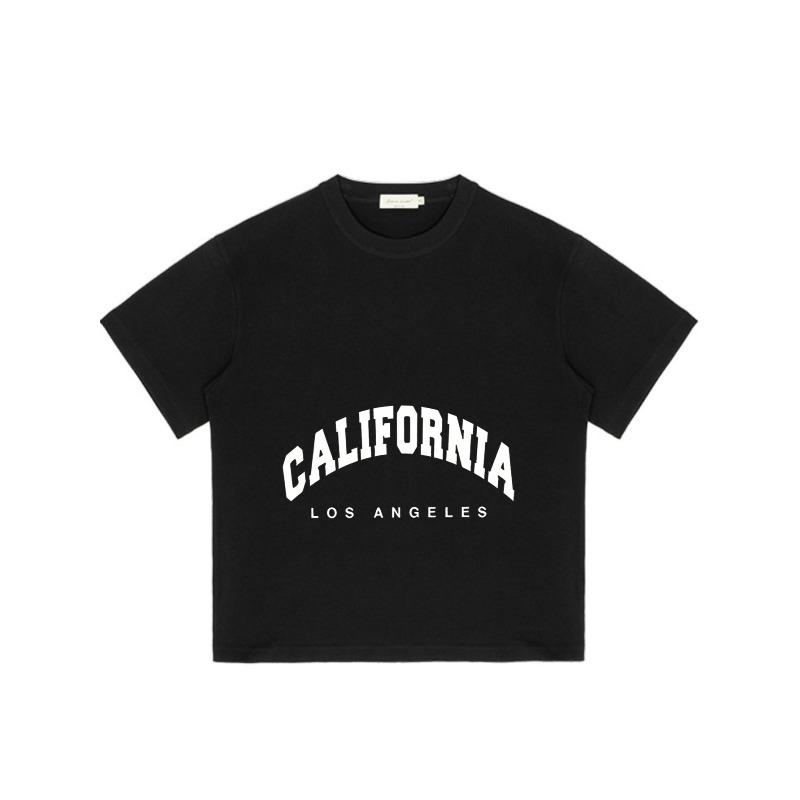 Kalifornien Los Angeles Grafik T-Shirt Schwarz Oversized Streetwear Lässiges Oberteil Unisex Mode Trendy Urbaner Stil Sommerkleidung