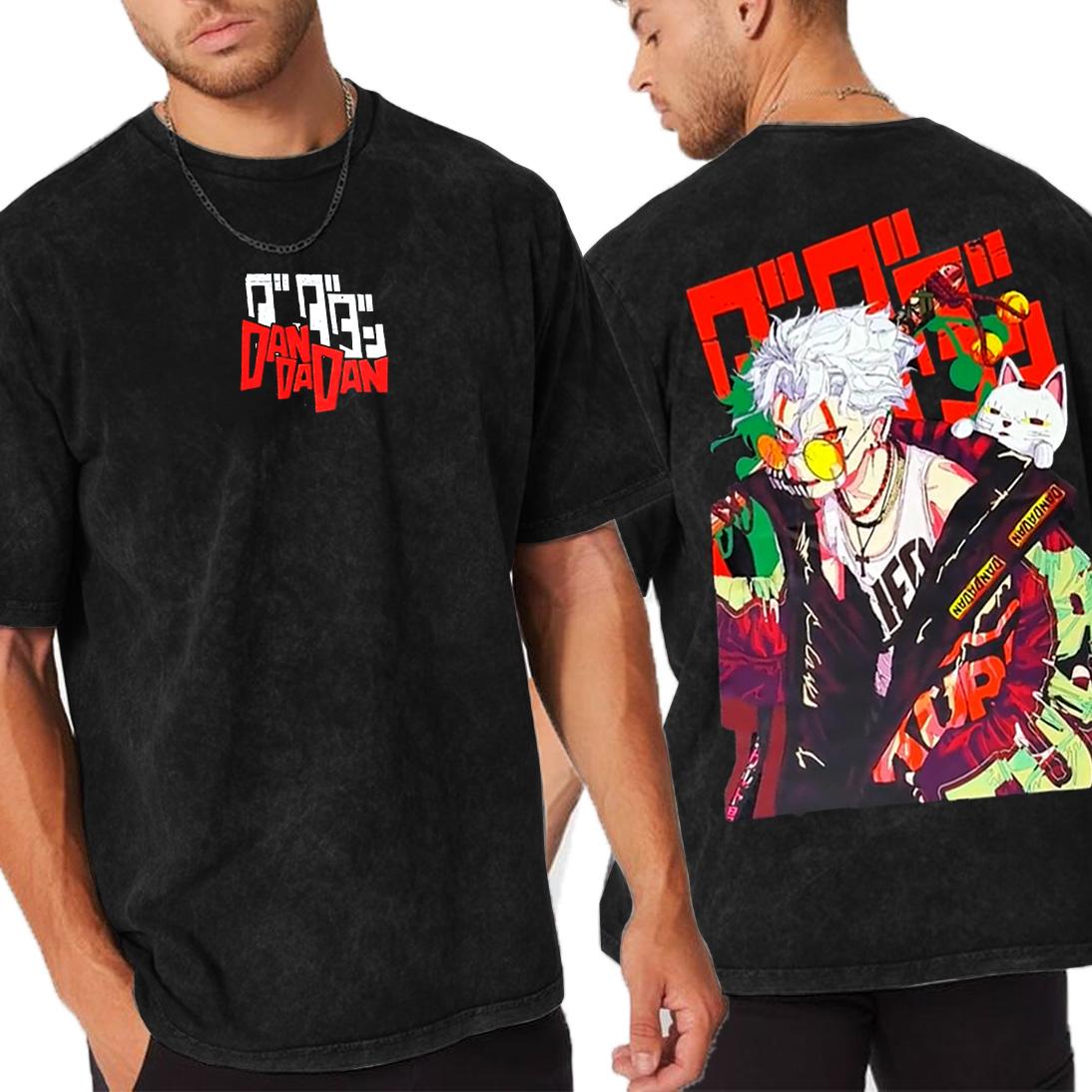 

Горячее Аниме Выстиранный Винтаж Короткий рукав Горячая Кровь Короткий рукав Принт Хлопок Футболка с круглым вырезом Повседневная Свободная Уличная одежда Унисекс 3XL