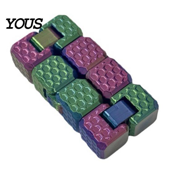 Student Party Favors 3D Printed Infinity Cube Fidget Toy, Articulated Folding Desk Toy for Adults, Sensory Toys Pocket-Sized Stress Relief Focus,