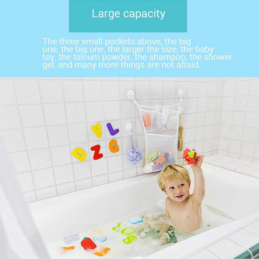 Bath Toy Organizer Net with Suction Cup,Bath Toy Storage Holder Net,Quick Dry Multi-use Bathtub Mesh Net Bags, for Kids & Toddlers