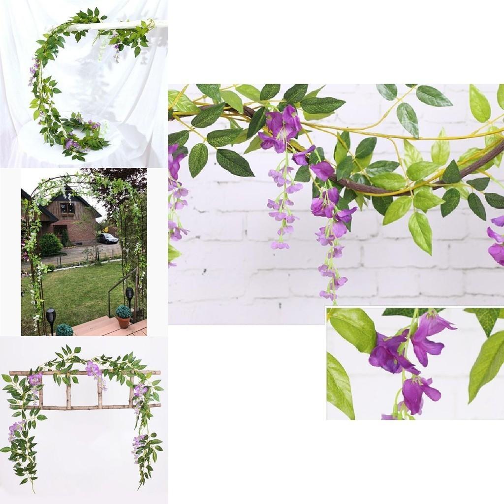 Lifelike 2x Artificial Wisteria Flower Vine With Stunning Colors For Home Decor