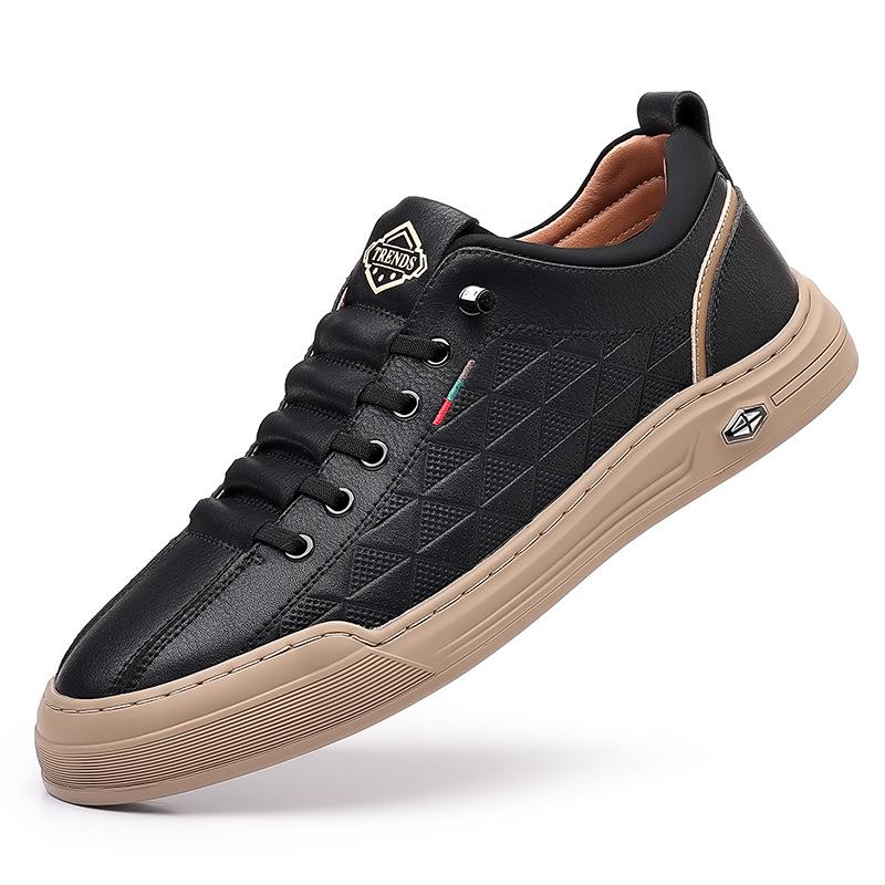 

Мужские летние туфли из коровьей кожи, корейская версия, универсальные, дышащие, трендовые, без шнурков, спортивная мужская повседневная обувь 44