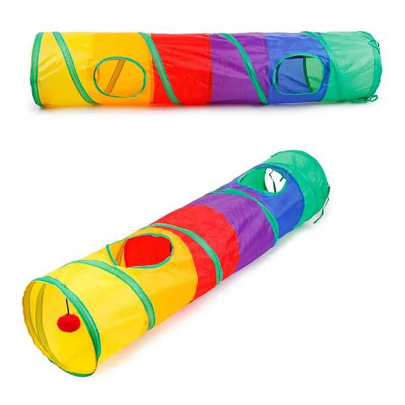 Tunnel pour chat pratique Tube pour animal de compagnie Pliable Jouet de jeu Intérieur Extérieur Jouets pour chaton Chiot pour Puzzle Exercice Entraînement