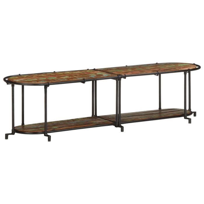 VidaXL TV Stand 160x42x40 Cm Solid Reclaimed Wood, TV Bench, Hi-fi Cabinet, TV Console, TV Sideboard, Multimedia Cabinet, 4013493