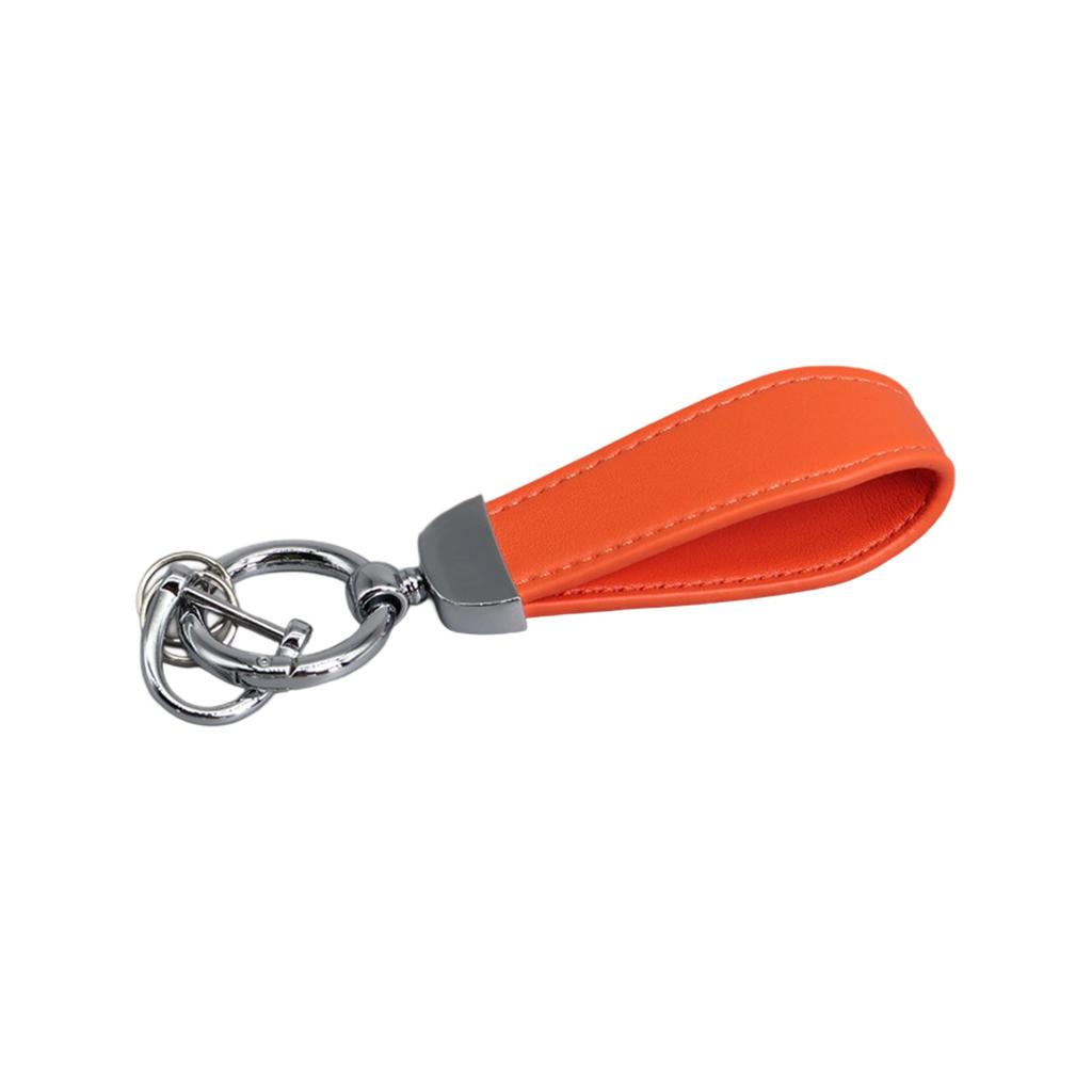 Genuine Leather Keychain for Business Professionals Portable Sturdy Keyring with Various Color for Everyday Use