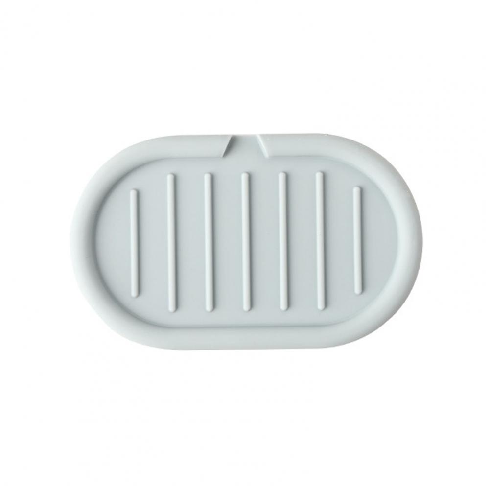 15*9cm Soap Holder Silicone Automatic Drainage Design Melt-Proof Anti-slip Organizer Pad For Kitchen Bathroom Laundry Soap Dish