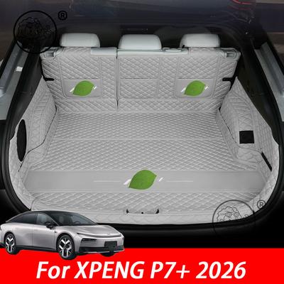 For XPENG P7+ 2026 2027 Car Boot Mat Rear Trunk Liner Cargo Leather Floor Carpet Tray Protector Accessories Mats