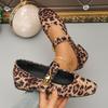 Fashion 2024 Autumn Flats Shoes Fashion Shallow Slip On Women Flat Ladies Casual Outdoor Ballerina Flat Heels Lolita Leopard Print Mujer