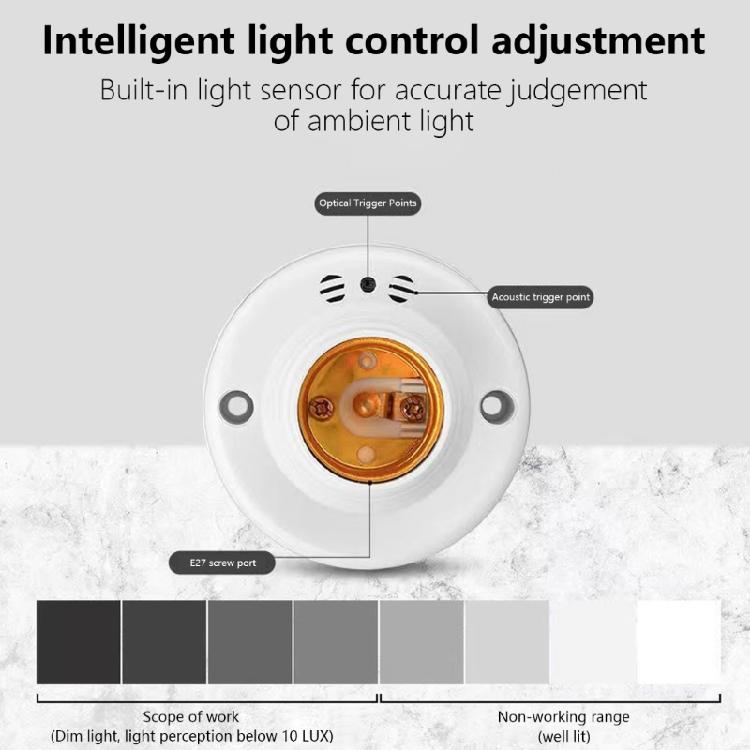 Delay Switches Voice Controlled Light Stand E27 Lamp Base 110-220V Light Mount