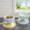 Non-Slip Base Pet Stainless Steel Bowl Elevated Design Cake Shape Detachable Pet Bowl Cartoon Stable Anti-Ant Design Bowl