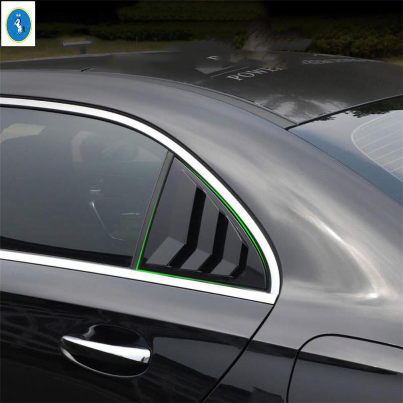 Black / Carbon Fiber Rear Window Louvers Spoiler Panel Cover Trim Accessories For Benz A Class W177 A200 A220 Sedan  - 2024