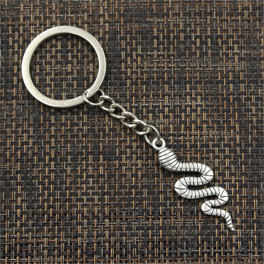 Moda wąż kobra 42x14mm wisiorek 30mm breloczek metalowy łańcuszek kolor srebrny mężczyźni samochód prezent pamiątki brelok