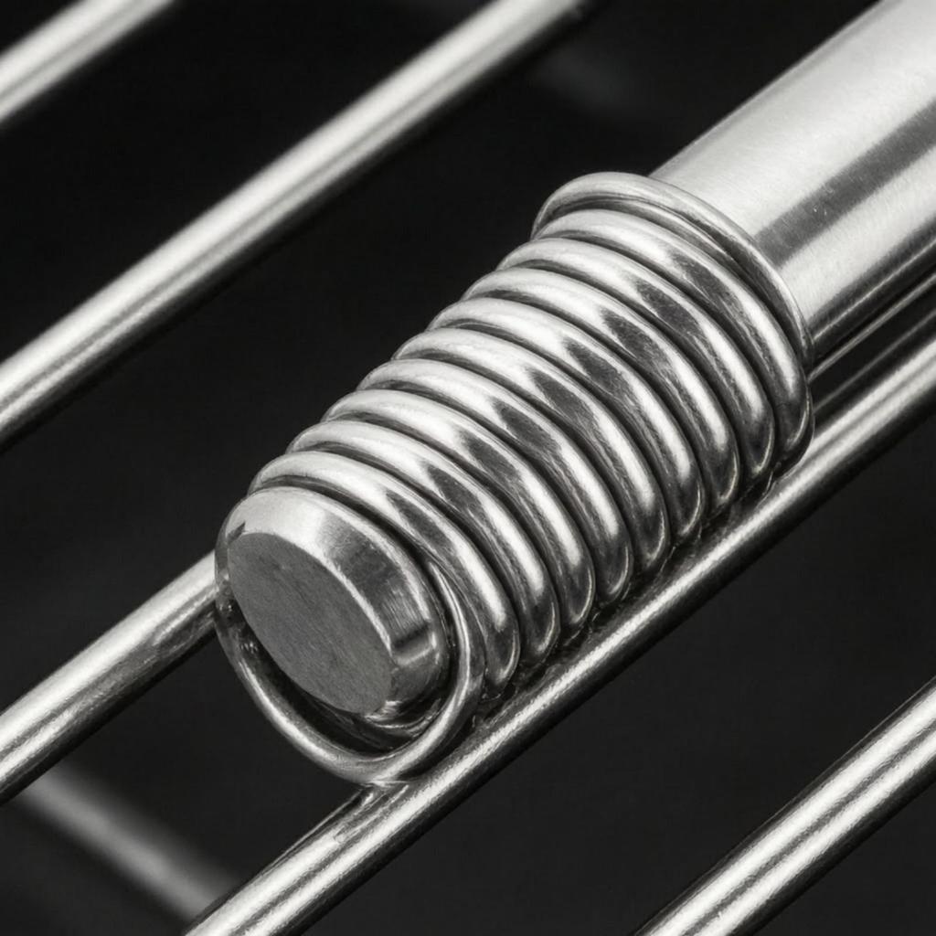 2 Pieces Bolt-Fixed Spring Handle Durable for Smokers, Fire Pits