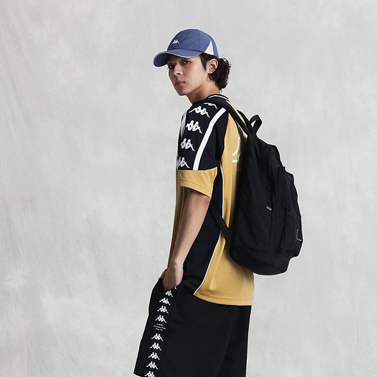 Kappa Retro Casual Sports Jersey Letter Print V-Neck Short Sleeve T-Shirt Men tops K0E32TD15