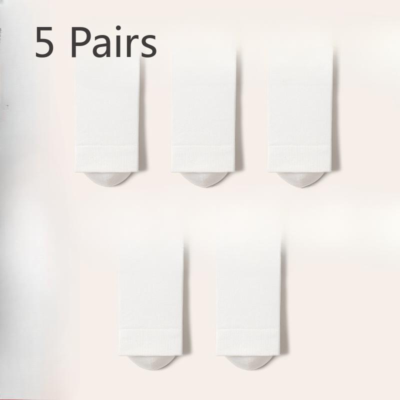 

5 пар женских летних тонких хлопковых бесшовных носков-труб с лунным принтом 5 Pairs белый