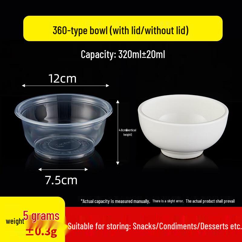 

Disposable Round Plastic Food Containers with Lids