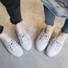 Large size women's shoes - summer new leather casual little white shoes women's versatile breathable shallow mouth flat-soled single shoes
