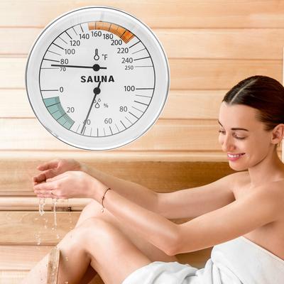 Sauna Thermometer & Hygrometer Legering Wandmontage Spa Accessoire Nauwkeurige Mechanische Test Binnen Familie Hotel