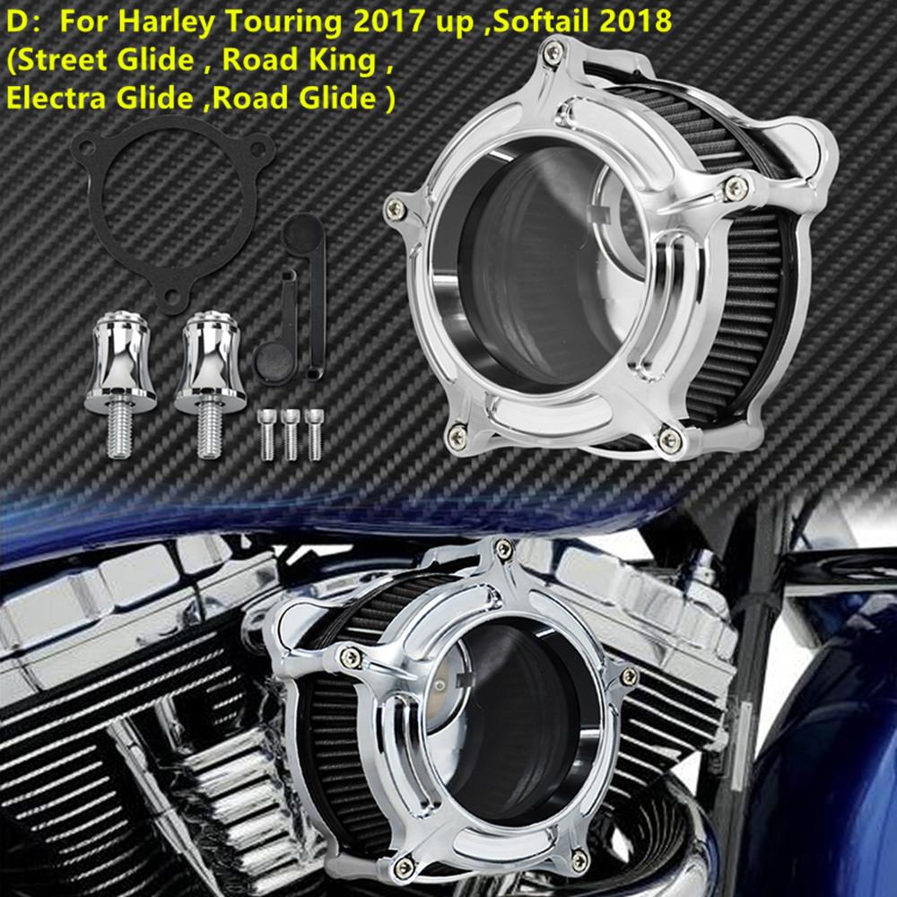 Motorcycle Air Cleaner Intake Filter Chrome For Harley Sportster XL48 Dyna FXDLS Touring Electra Road Glide Softail FLSTNSE