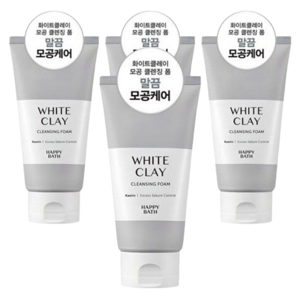 HAPPY BATH White Clay Pore Cleansing Foam 150g X 2