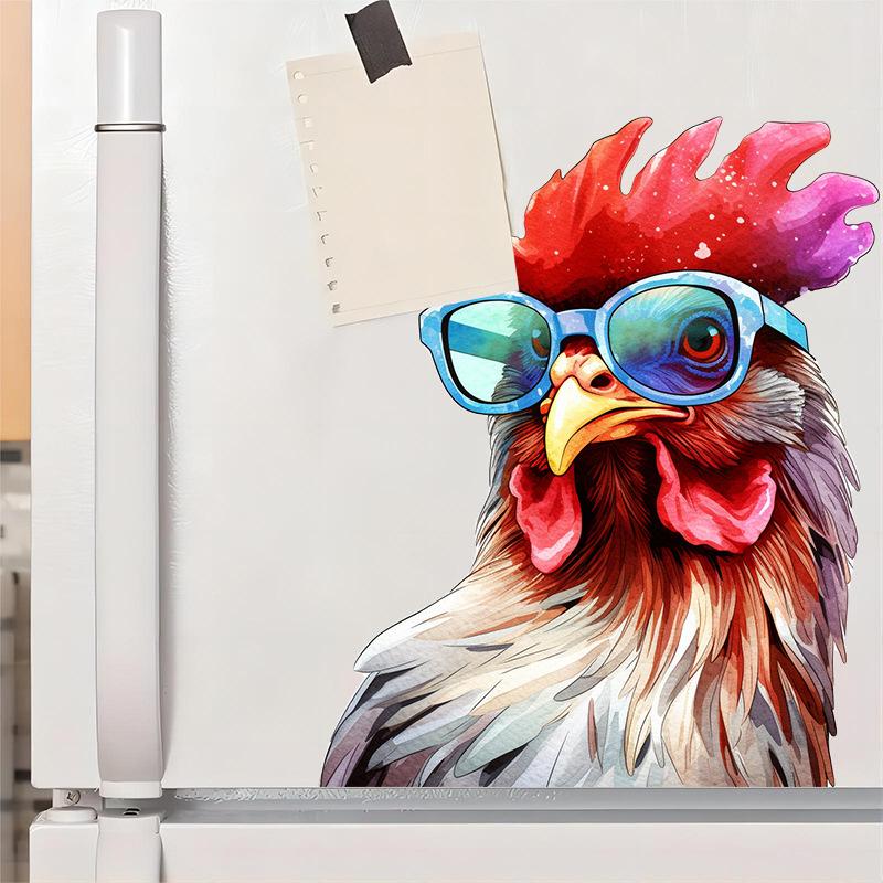

Персонализированные наклейки с куриной головой самоклеящиеся для двери спальни, гостиной, коридора, входа, стены холодильника, домашний декор 30x30CM