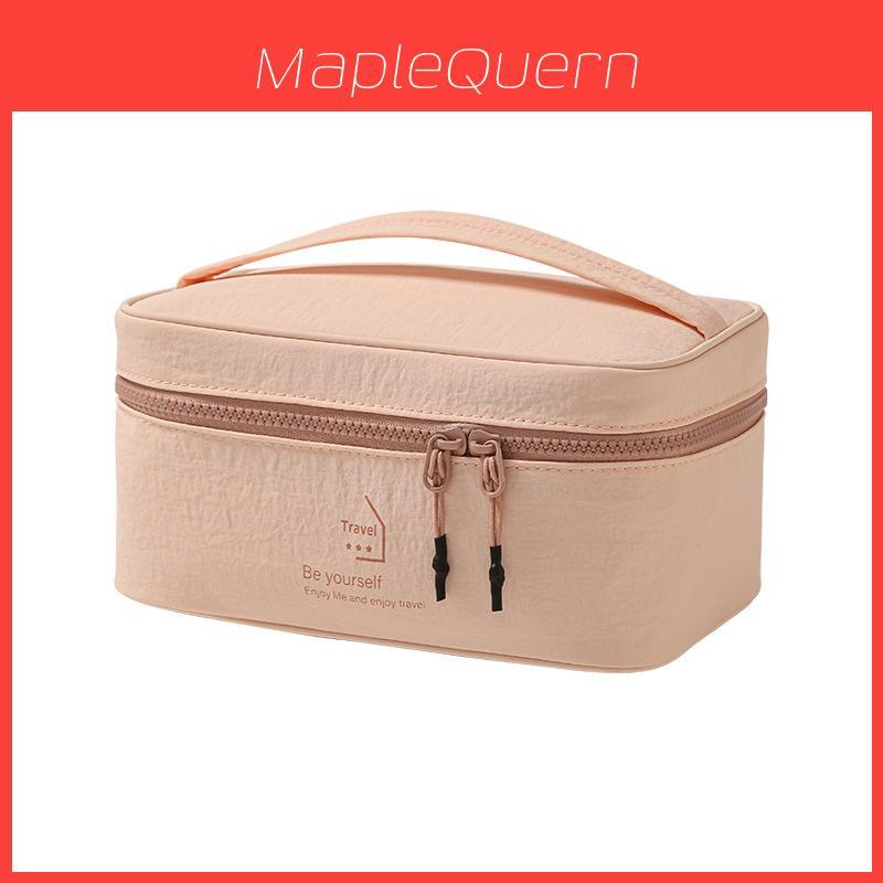 Makeup Bag With Waterproof Nylon Travel Organizer For Cosmetics And Toiletries