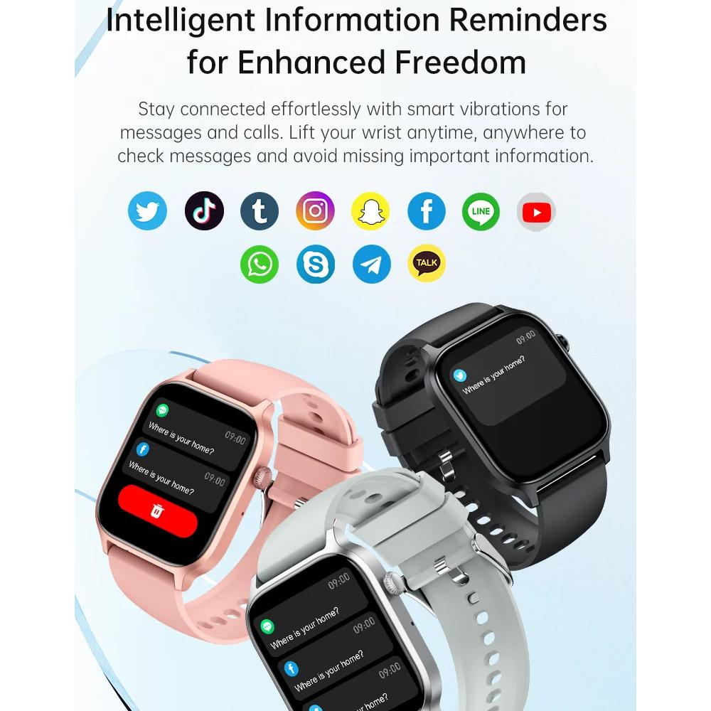 Y7 Smartwatch dla Mężczyzn Kobiet 1,85 cala Połączenie Bluetooth Smartwatch Zdrowie Zegarki do Nurkowania Relojes Smart Zegarek na Rękę