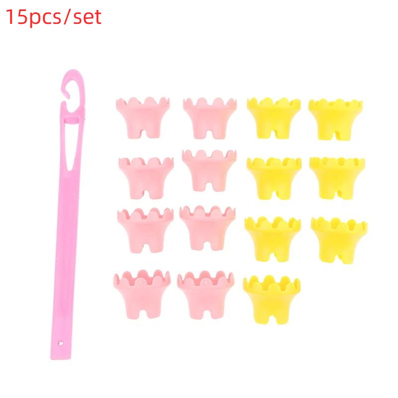 

15/18Pcs Hair Root Perm Rods Bars Curlers With Hair Hook Hair Rollers Hair Styling Tools Fluffy Hair Maker Diy Curling Hair Tool 15PCS
