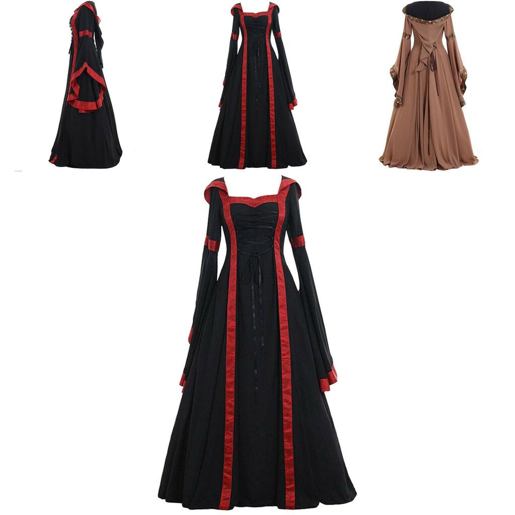 Renaissance Halloween Women's Medieval Dress For Gothic Cosplay Carnival Party