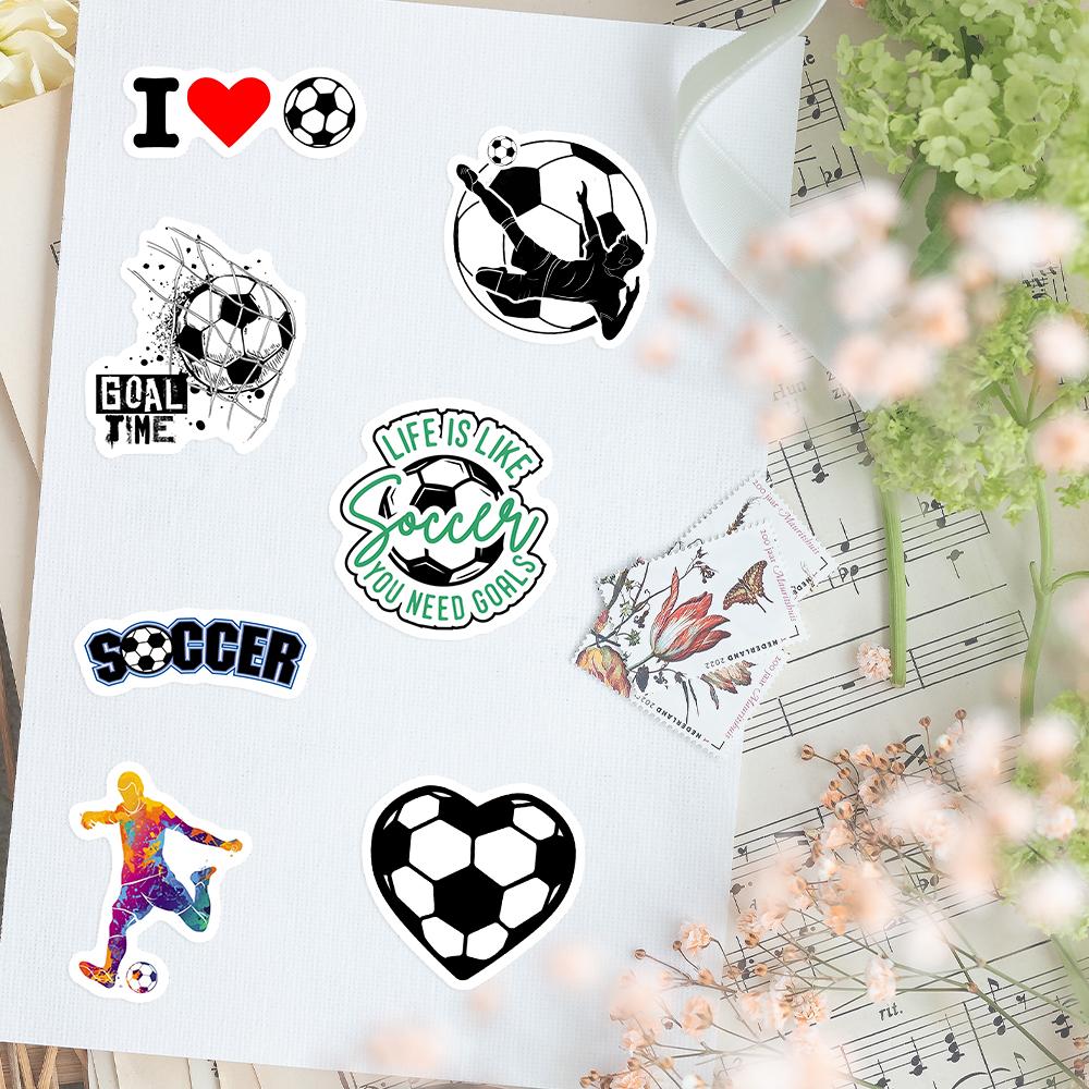 Soccer Football Stickers Sports Physical Activity DIY Gift Decal for Phones Laptops Bottles Decor Graffiti Waterproof Stickers