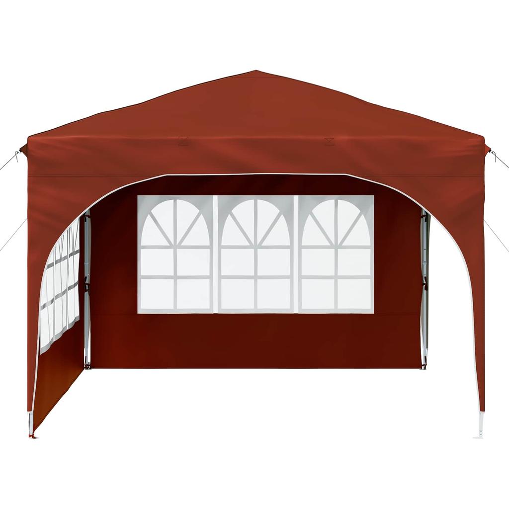 Pop Up Party Tent 290 X 290 X 245 Cm Terracotta