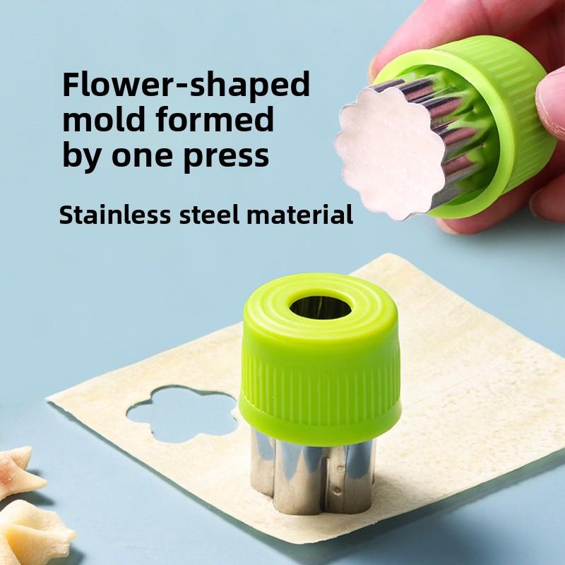 Household Kitchen Mold Set Baby Complementary Food Butterfly Noodle Mold Fruit and Vegetable Cutting Mold Stainless Steel Biscuit Embossing Mold