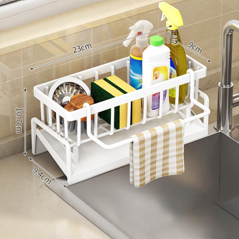 

Держатель для кухонной тряпки, мыльница, АБС-пластик, самодренажный, держатель для пробки для раковины, держатель для губки, для кухонной раковины, органайзер, корзина для раковины белый