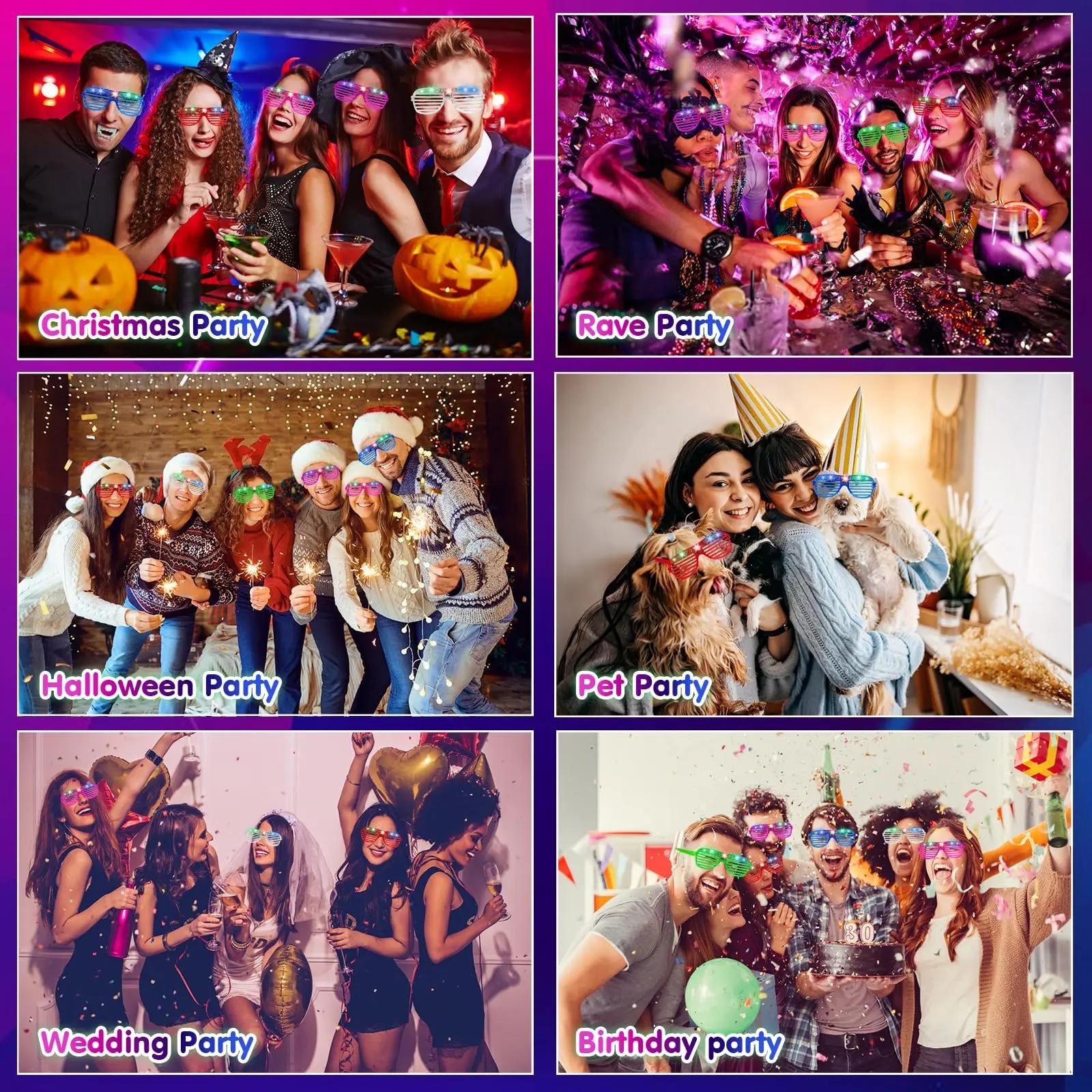 50 шт. светящихся в темноте светодиодных очков — фото 7