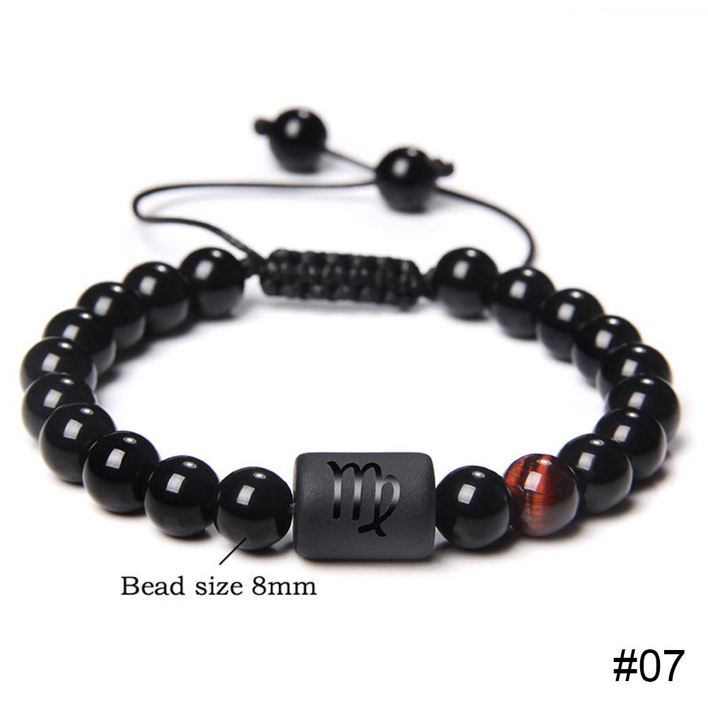 12 Constellations Woven Bracelet Creative Fashion Bracelet Adjustable Beaded Bracelet Jewelry Gift for Men Women