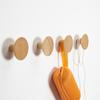 Punch-free Modern School Wooden Hook Wall Hook Clothes Hook Wall Hook Coat Hook Coat Hook Handbag Hook Hat Hook Rubber Wood with Screws and Stickers