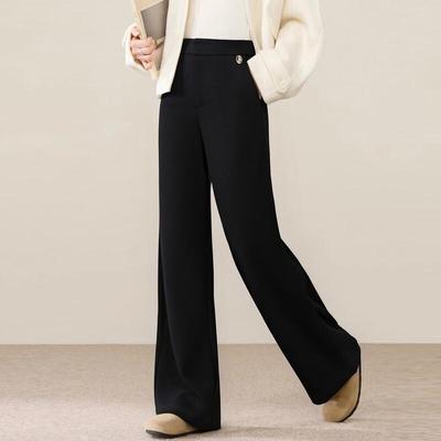 Tatu Women's High-Waist Wide-Leg Stretch Casual Pants
