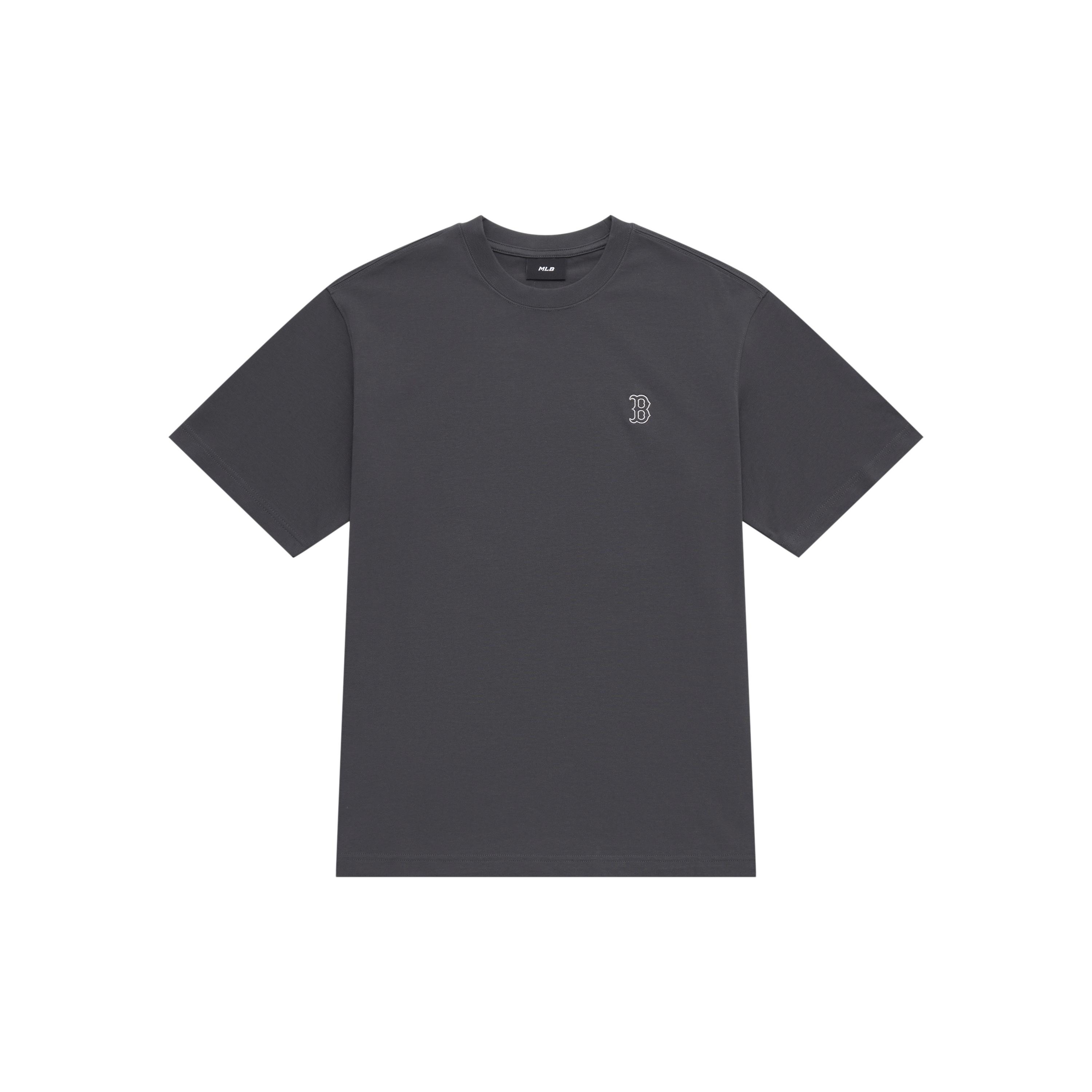 MLB Boston Red Sox Basic Collection SS25 T Shirt Unisex Charcoal Gray 3ATSB0253-43CGS S
