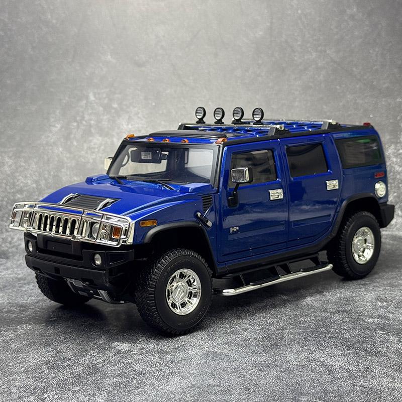 Car diecast model 1/18 Hummer H2 car model static display holiday gift collection