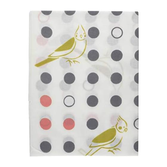 Maruzen Chusen Tenugui Hand Towel, Cockatiel, 37x98cm, Made in Japan. High-quality, soft cotton tenugui dyed with the traditional Chusen technique