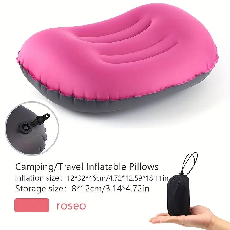 

Camping Pillow with Ultralight Inflatable Pillow for Neck Lumbar Support Upgrade Backpacking Pillow 46*12*32cm ярко-розовый
