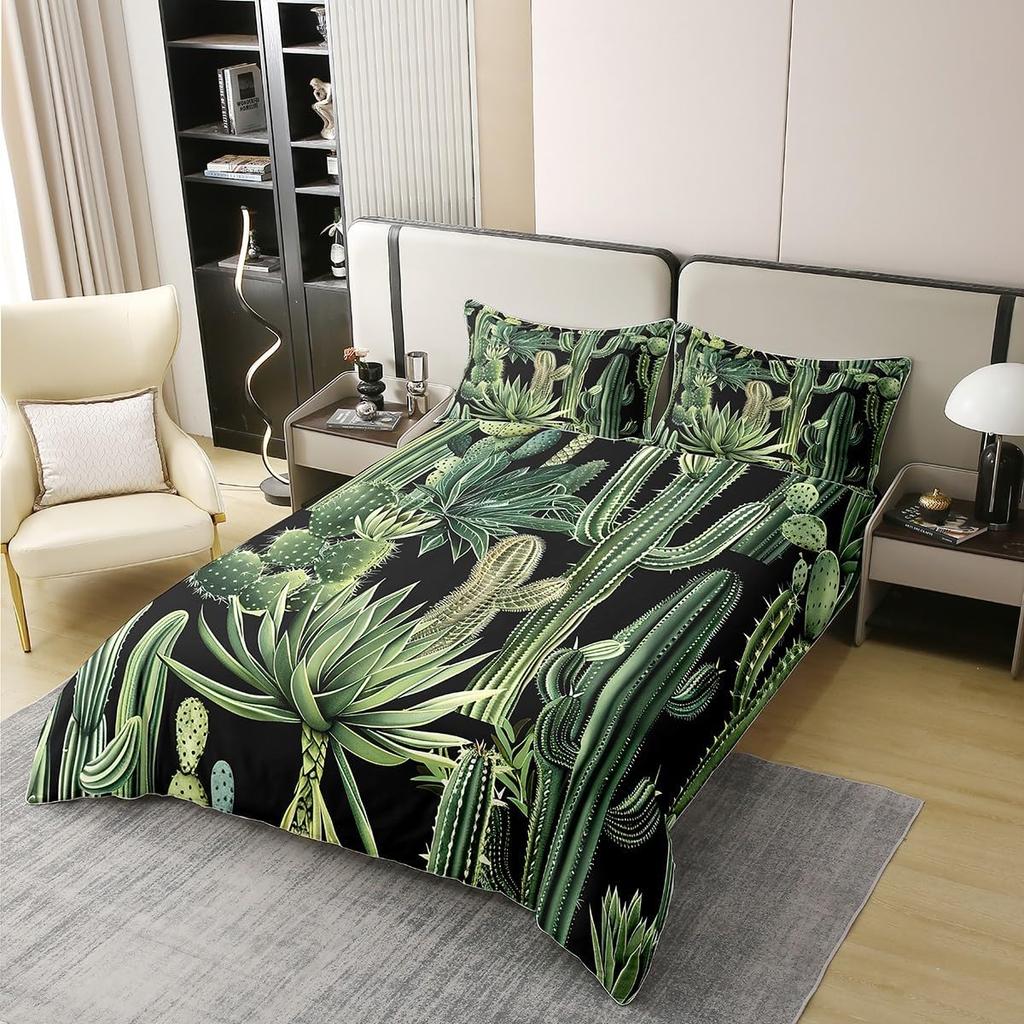 Botanical Floral Duvet Cover Queen King Size Floral Quilt Cover Bedding Set Teen Adult Room Decor Nature Theme 3 Piece Set