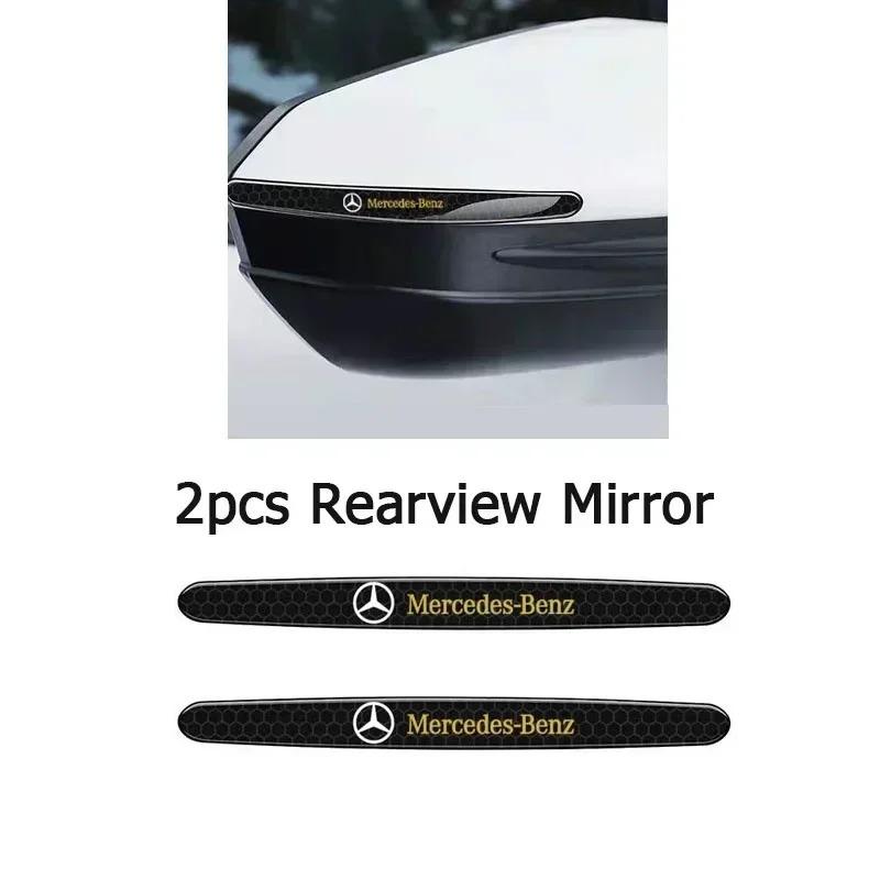 CQK1 Car Door Handle Protector Bowl Anti Scratch Reflective Sticker For Mercedes Benz   A C E   CLA180 GLB200 GLC300  CLS GLA E Class