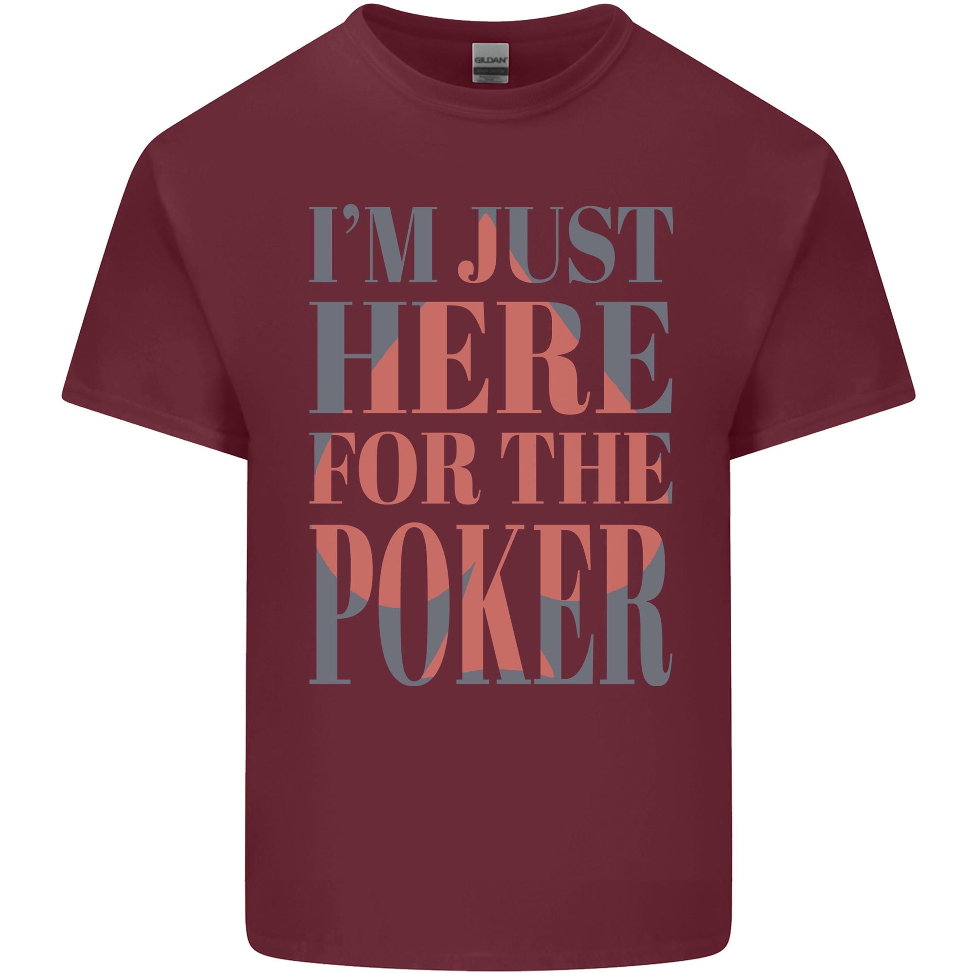 Im Just Here For the Poker Unisexs Light Cotton TShirt S