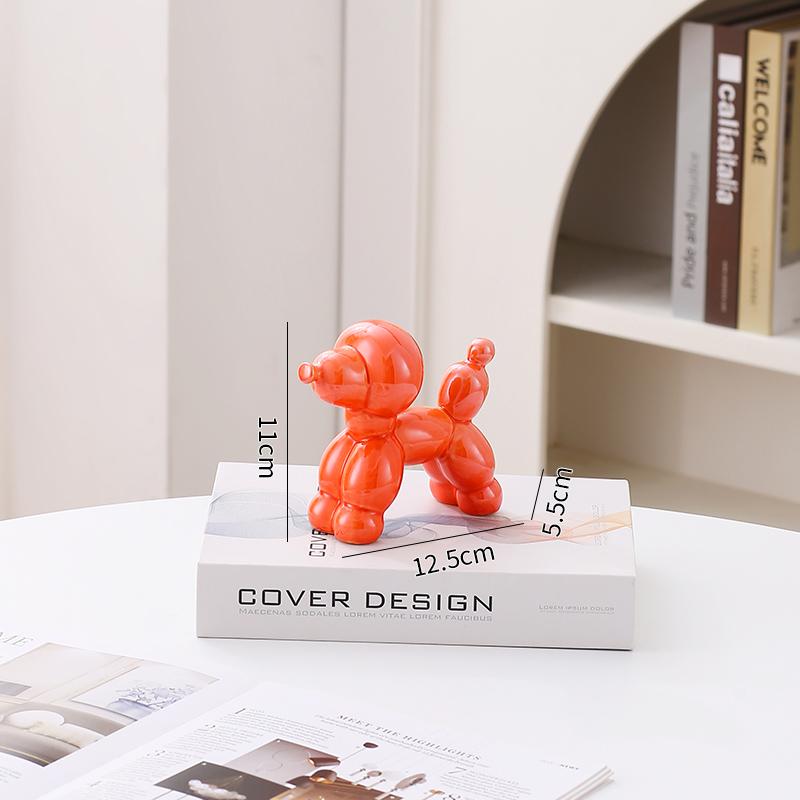 Figurina Cane Ospite in Ceramica Decorazione Casa Decorazione Stanza Accessori Ufficio Animale Nordico Sculture Decorative Figurina