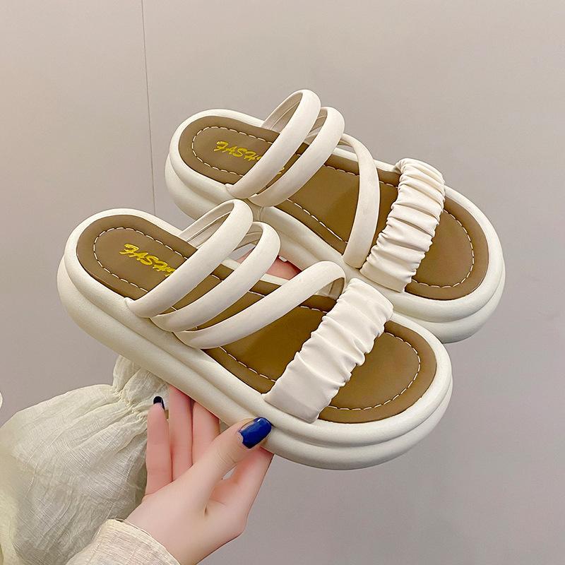 Platform sandals women's new summer wear exquisite fashion high sense with skirt beach two wear sandals