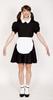 Clearstone Crossdressing MAN Cosplay Halloween Jumpy Maid MAN Unisex Black