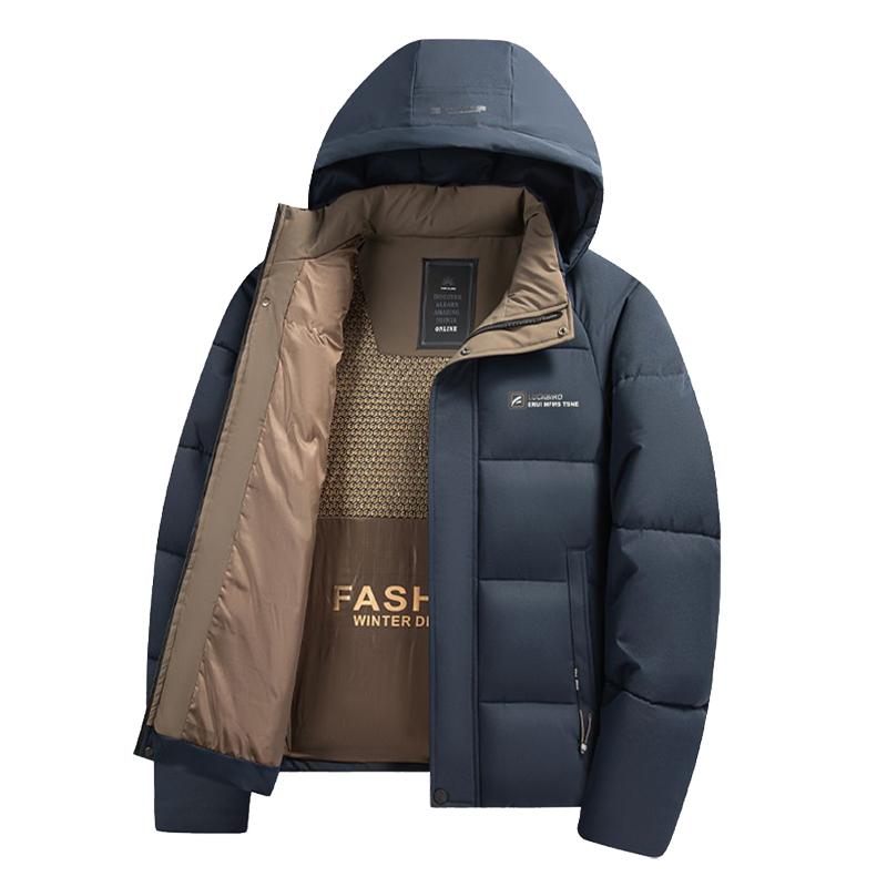Warme Winddichte Jacke Herren Wintermode Bequem Verdickt Outdoor Kapuzenmantel Männlich Freizeitkleidung