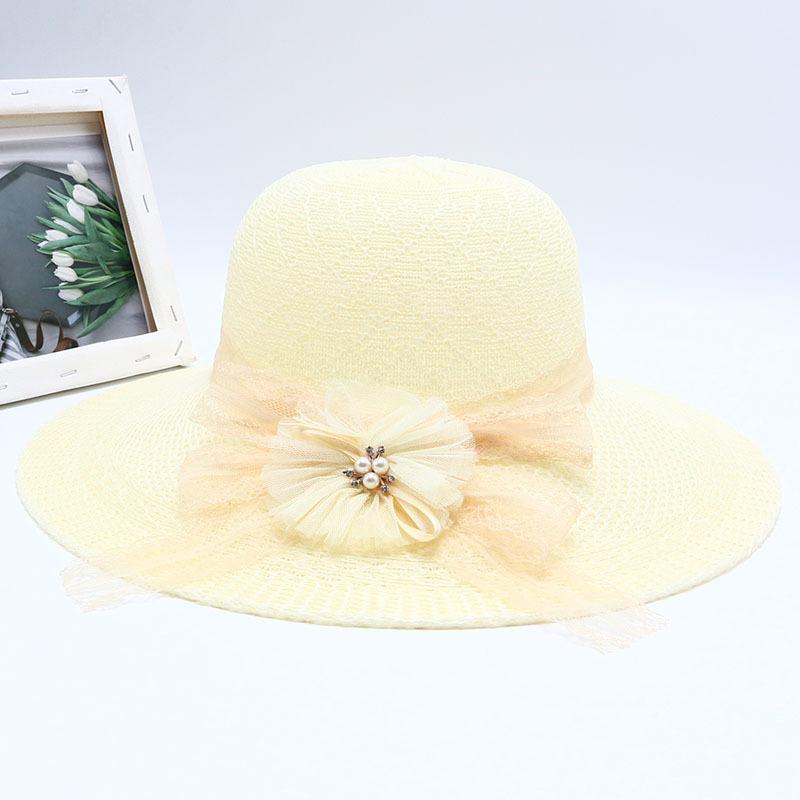 Straw Straw Hat Women's Big Eaves Beach Hat Summer Shading Sun Hat Outdoor Travel Seaside Spring and Autumn Versatile